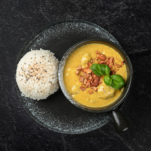 10. Boller i karry med ris